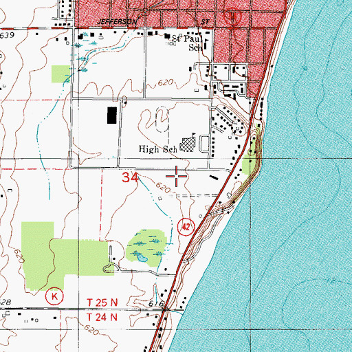 Topographic Map of Wings of Eagles Christian Academy, WI