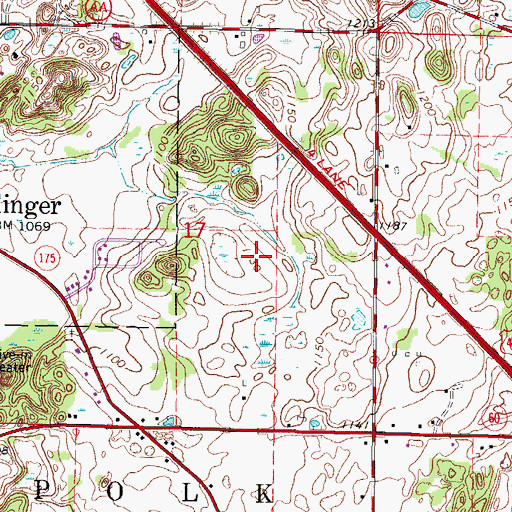 Topographic Map of Slinger Middle School, WI