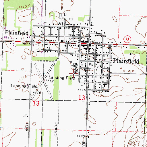 Topographic Map of Tri - County Elementary School, WI