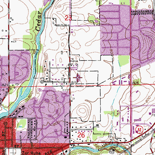 Topographic Map of Thorson Elementary School, WI