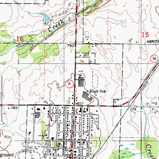 Topographic Map of Luxemburg - Casco Intermediate School, WI