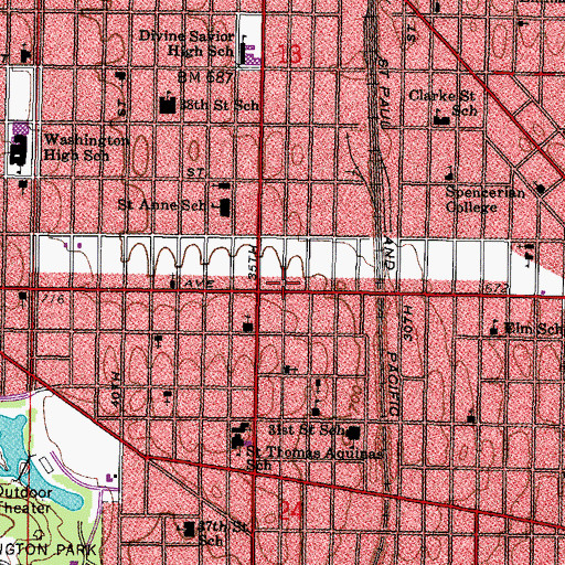 Topographic Map of Metcalfe Elementary School, WI
