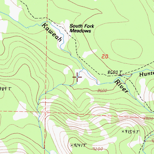 Topographic Map of Hunter Creek, CA
