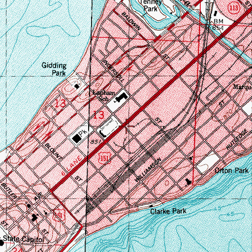 Topographic Map of Work and Learning High School, WI