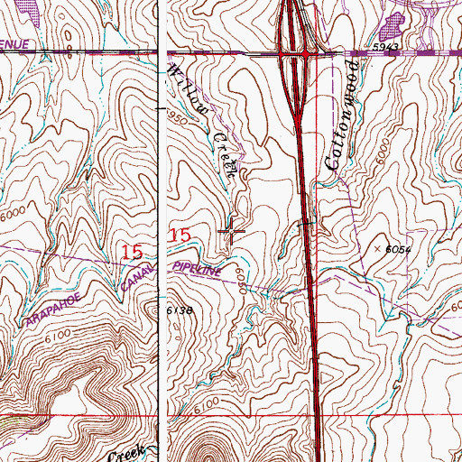Topographic Map of Sky Ridge Medical Center Ambulance, CO