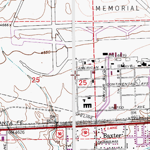Topographic Map of TravelAire Air Ambulance, CO