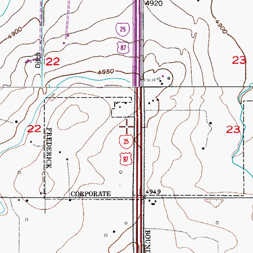 Topographic Map of AirLife Denver, CO