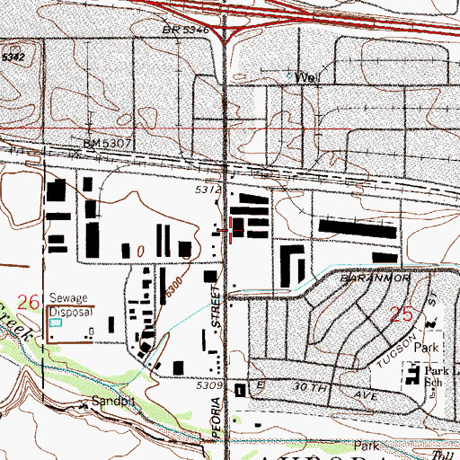 Topographic Map of Rural - Metro of Colorado Ambulance, CO