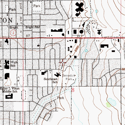 Topographic Map of Platte Valley Medical Center - Emergency Medical Services, CO