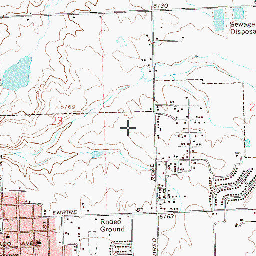 Topographic Map of Southwest Memorial Hospital Emergency Medical Services, CO
