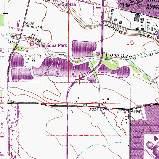 Topographic Map of Thompson Valley Emergency Medical Services, CO