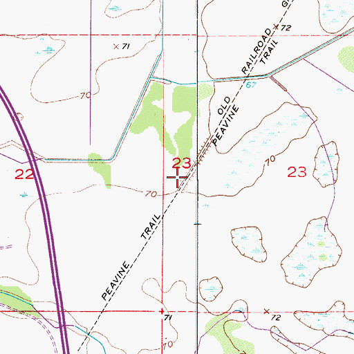 Topographic Map of Flying S Ranch Airport, FL