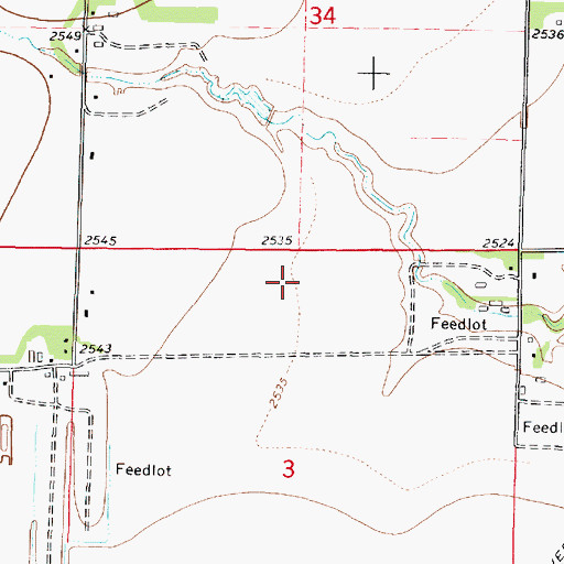 Topographic Map of Coberly Airport, KS