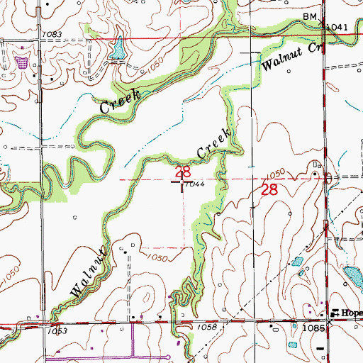 Topographic Map of Caribou Airport, OK