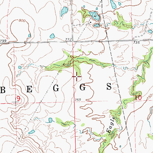 Topographic Map of Eagle Creek Airport, OK