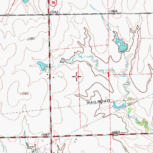 Topographic Map of Winding Creek Airport, OK