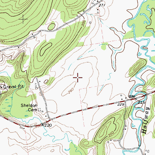 Topographic Map of Harris Airport, NY