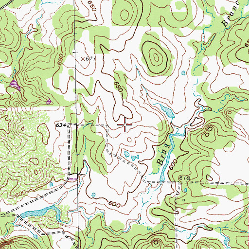 Topographic Map of Venable Airpark, TX