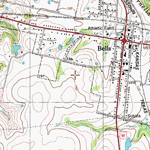 Topographic Map of Pritchard Airport, TX