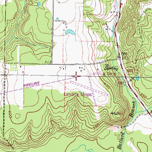 Topographic Map of Crosscut Field, TX