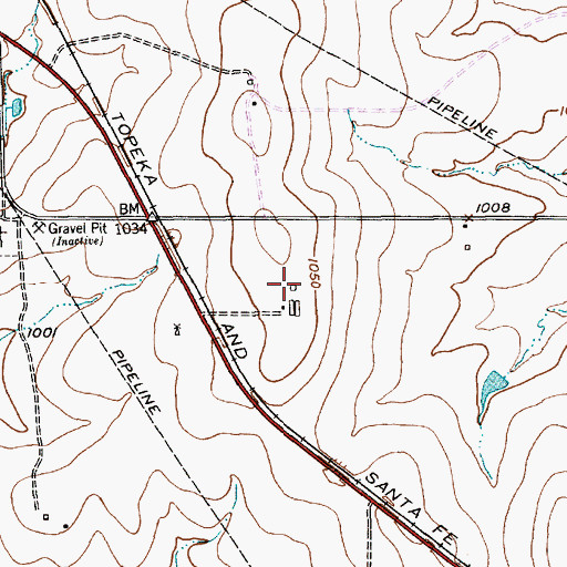 Topographic Map of Chicken Strip, TX