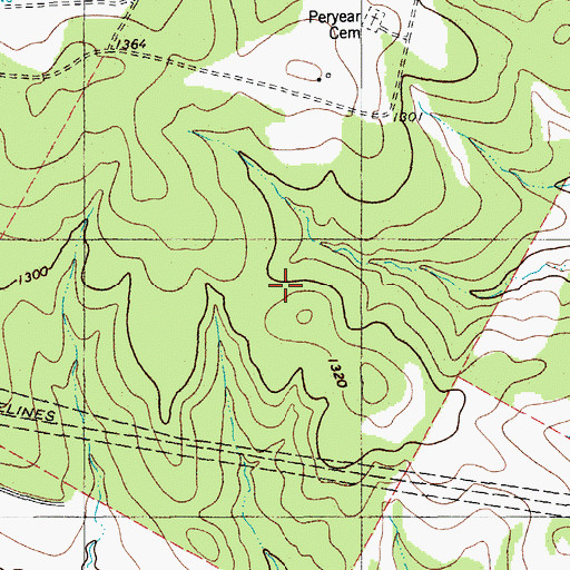 Topographic Map of Ohho Airport, TX