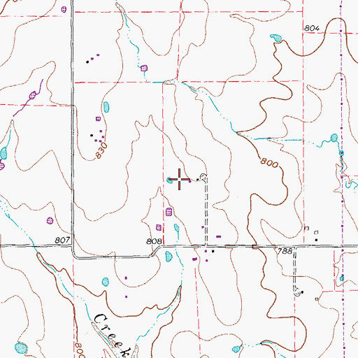 Topographic Map of Stahl Airport, TX