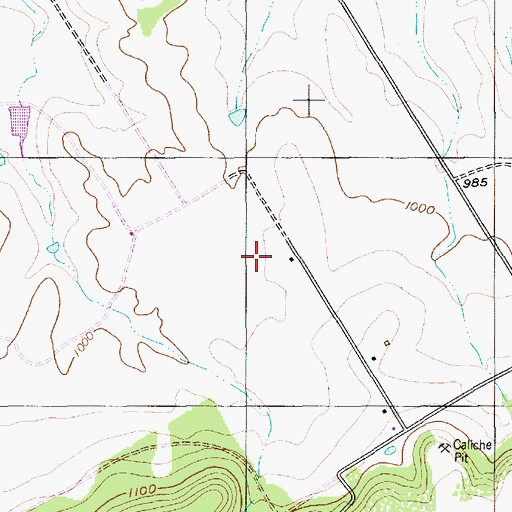 Topographic Map of Flying 5B Ranch Airport, TX