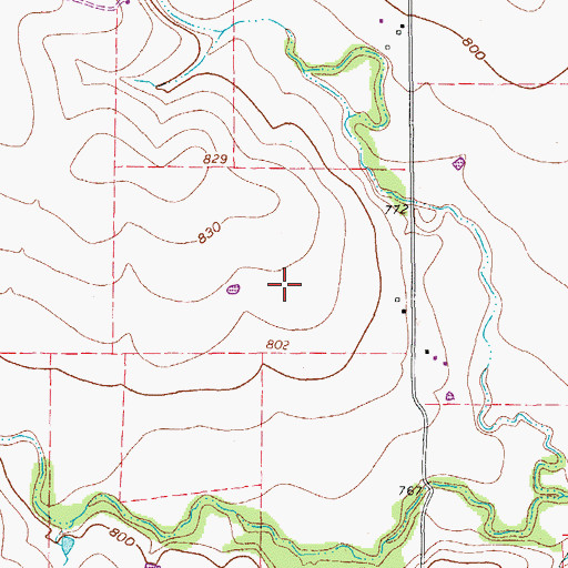 Topographic Map of Windmillcreek Airport, TX