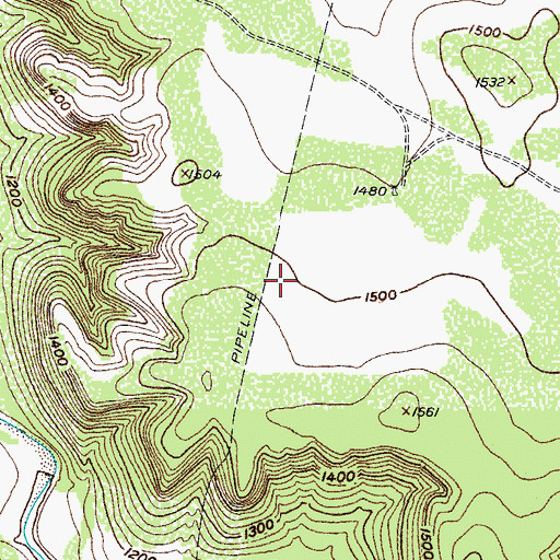 Topographic Map of Indian Falls Ranch Airport, TX