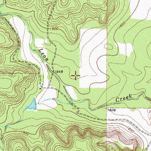 Topographic Map of Comanche Ridge Ranch Airport, TX