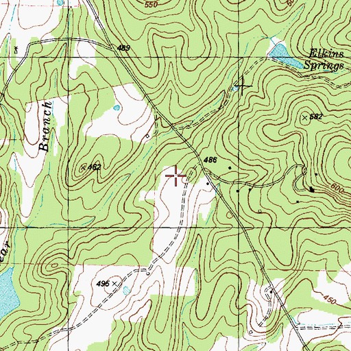 Topographic Map of Briar Lakes Ranch Airport, TX
