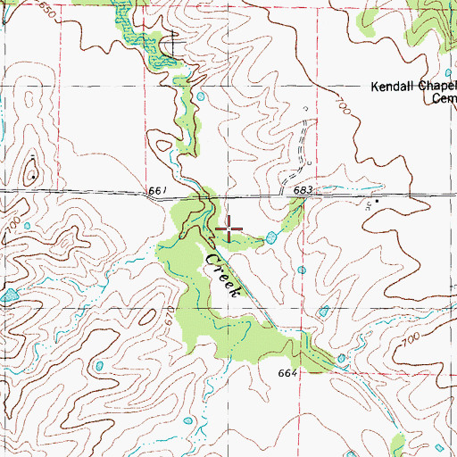 Topographic Map of Frog Pond Airport, TX