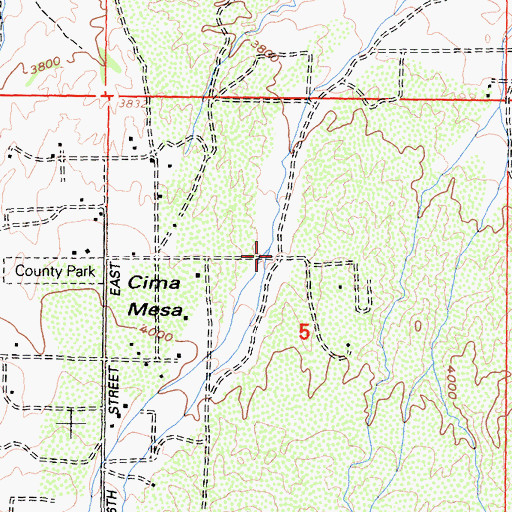 Topographic Map of Indian Bill Canyon, CA