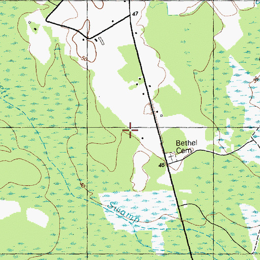 Topographic Map of Carolina Bay Airport, NC