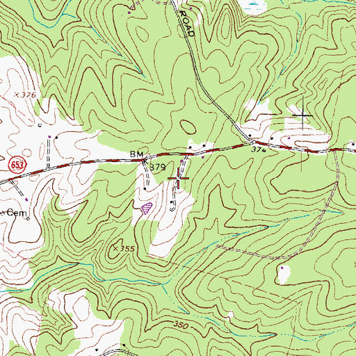 Topographic Map of Seven Gables Airport, VA