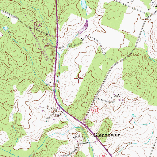 Topographic Map of Grayson Airport, VA