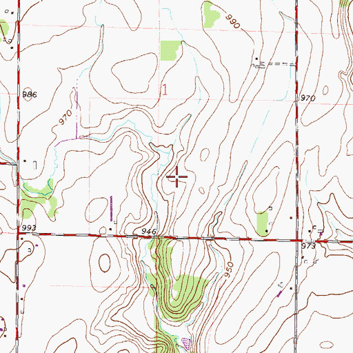 Topographic Map of Terhark Airport, WI