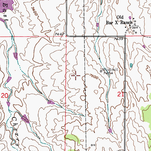 Topographic Map of Jasper Ridge Ranch Airport, CO