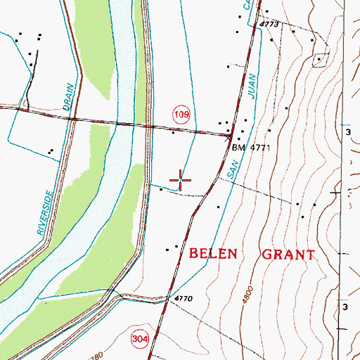 Topographic Map of Skywagon Farm Airport, NM