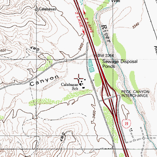 Topographic Map of San Cayetano Elementary School, AZ