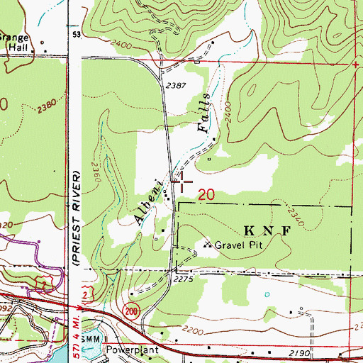 Topographic Map of Flying W Ranch Airport, ID