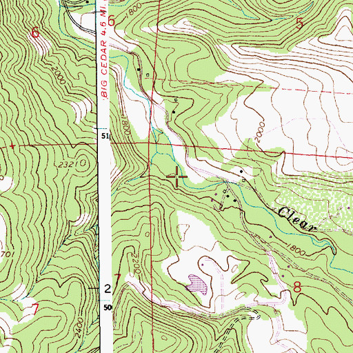 Topographic Map of Clear Creek International Airport, ID