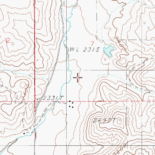 Topographic Map of Jenkins Creek Ranch Airport, ID