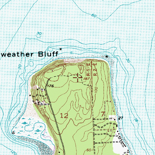 Topographic Map of Mirth Airport, WA