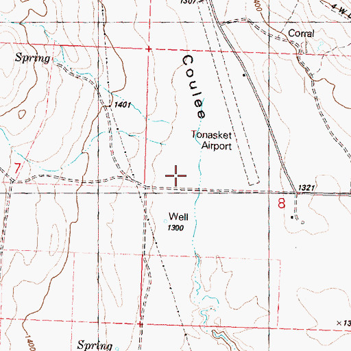 Topographic Map of Whitestone Airport, WA