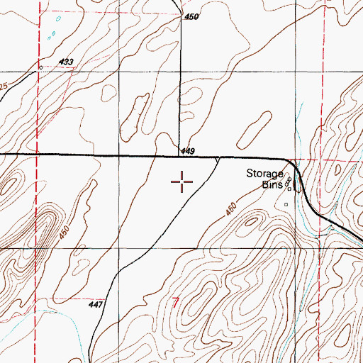 Topographic Map of Mc Gregor Airport, WA