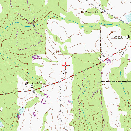 Topographic Map of M K Field, GA