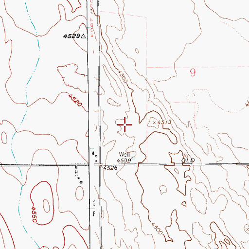 Topographic Map of Vallery Airport, CO