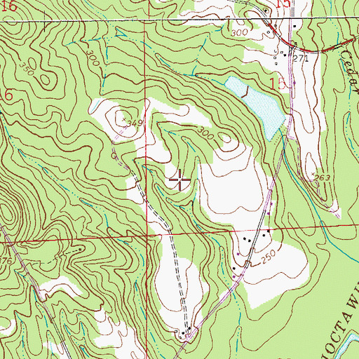 Topographic Map of Hidden Springs Airpark, AL
